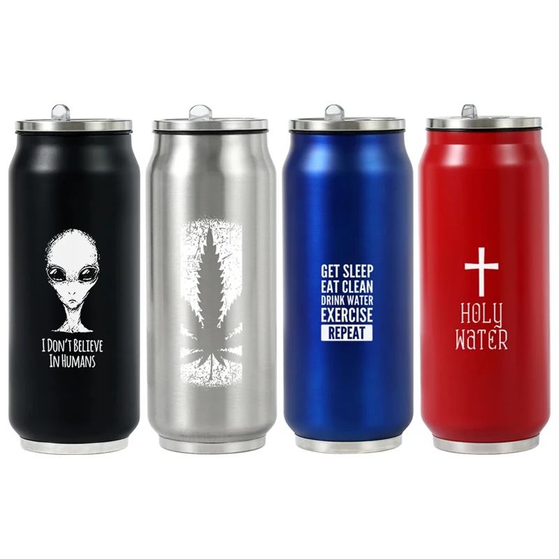 Training Cup Straw - 500ML 304 스테인리스 스틸 콜라 캔
