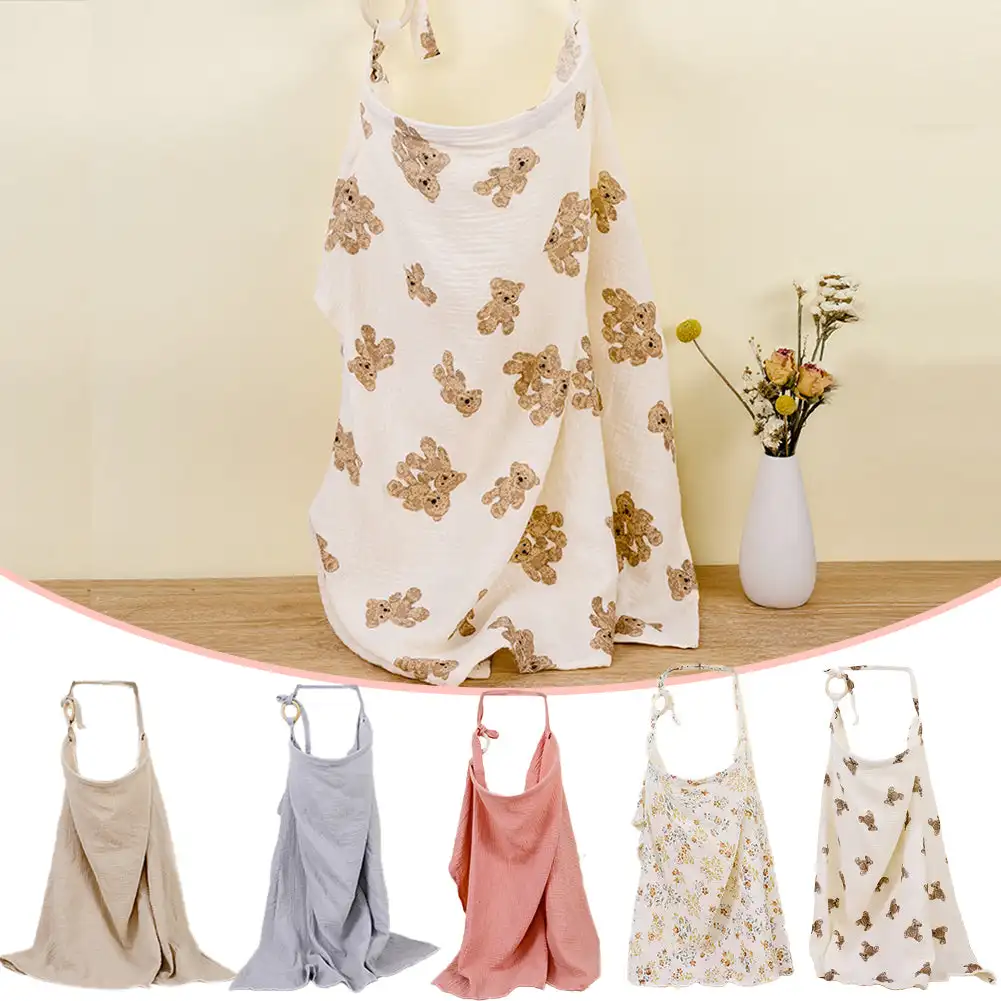 Baby Food Apron - 아기 수유 커버, 면 소재, 아기