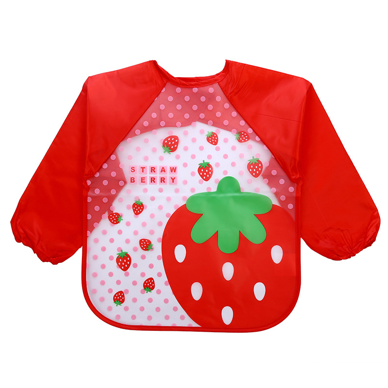 Baby Food Apron - 긴 소매 방수 아기 반다나 앞치마,
