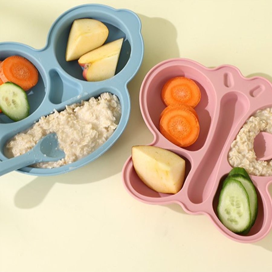 2pcs 아기 나비 실리콘 다이닝 플레이트 빨판 그릇  - Baby Food Menu 리뷰 및 가격