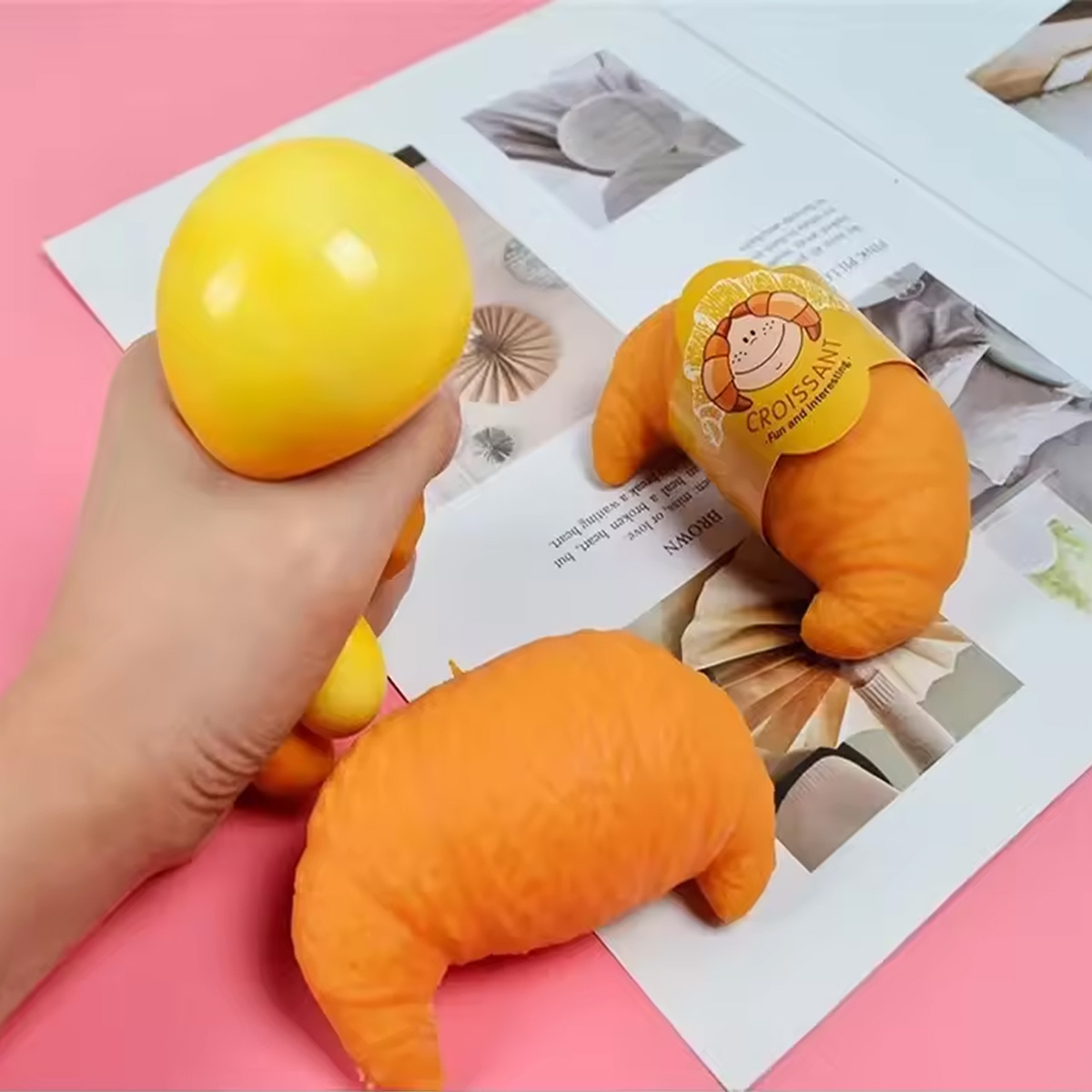 1/2/3개 크루아상 빵 스트레스 해소 장난감, 사실적 - Baby Food Toy 리뷰 및 가격
