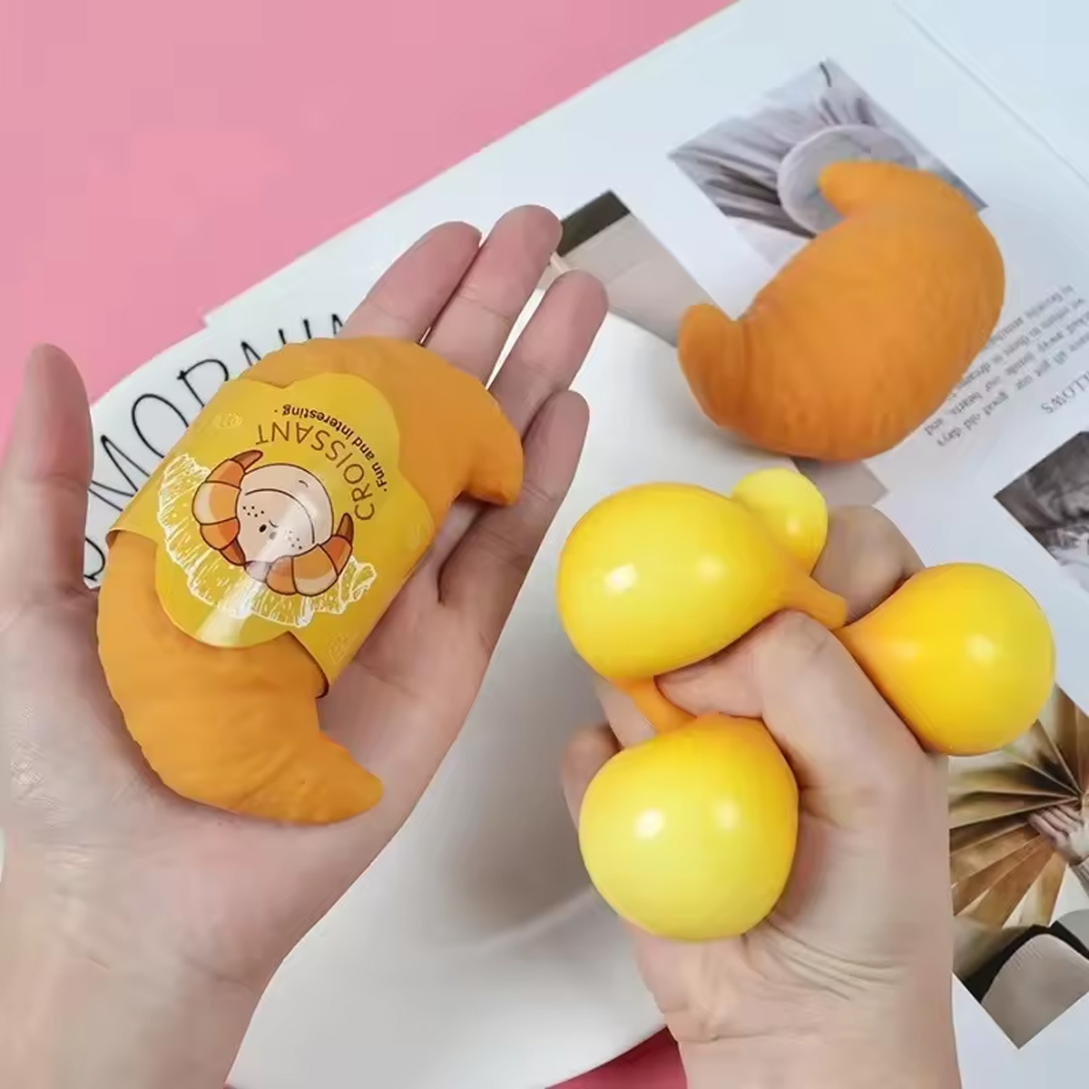 1/2/3개 크루아상 빵 스트레스 해소 장난감, 사실적 - Baby Food Toy 리뷰 및 가격