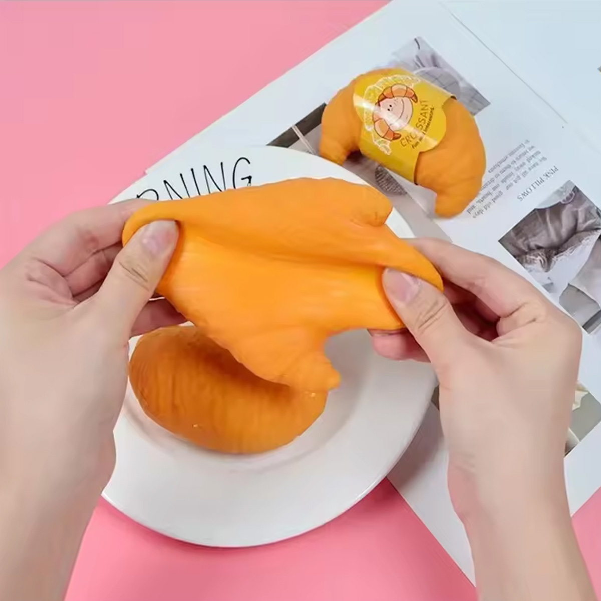 1/2/3개 크루아상 빵 스트레스 해소 장난감, 사실적 - Baby Food Toy 리뷰 및 가격