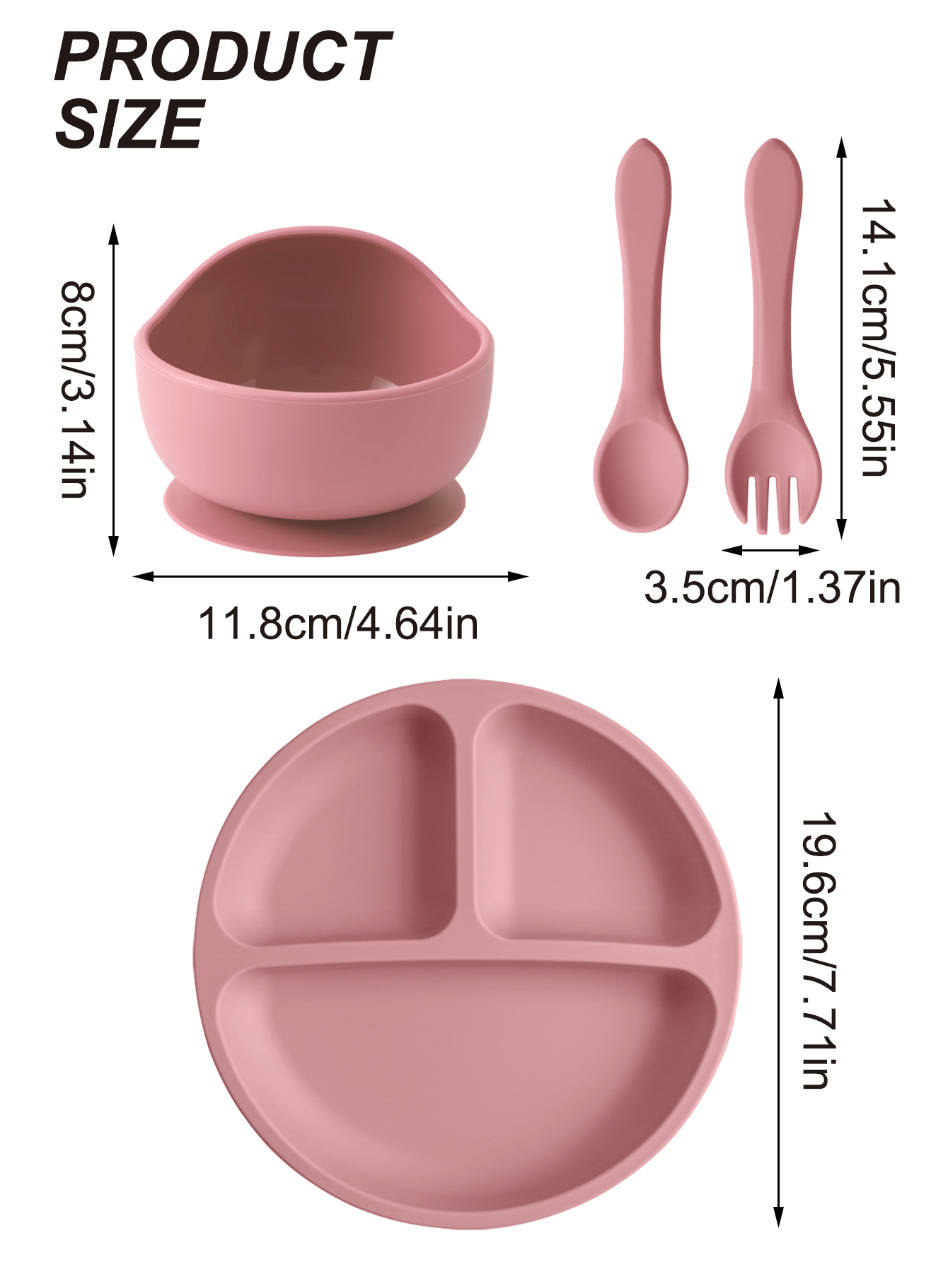 4PCS 아기 실리콘 수유 세트 흡입 접시 접시 스푼  - Baby Food Menu 리뷰 및 가격
