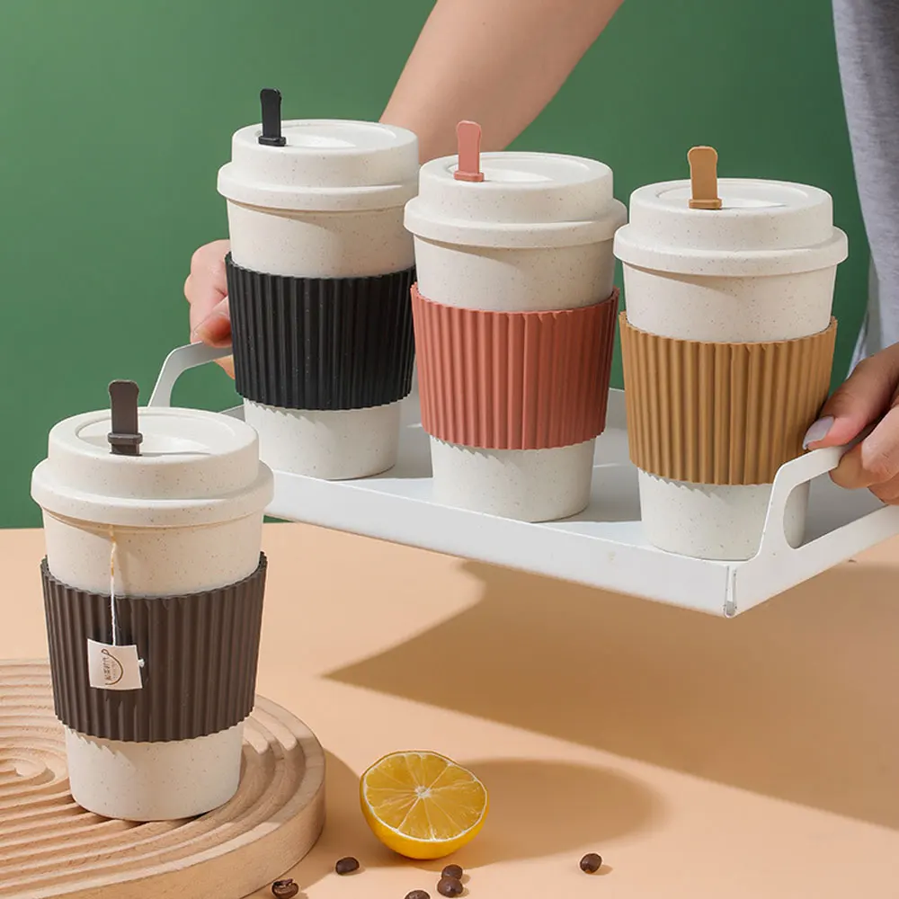 뚜껑이있는 450ML 커피 컵 밀짚 재사용 가능한 휴대 - Training Cup Straw 리뷰 및 가격