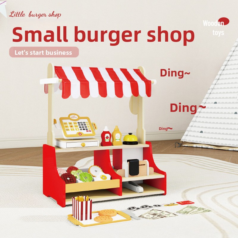 어린이 장난감 퍼즐 나무 햄버거 가게 세트 미니어처 음 - Baby Food Restaurant 리뷰 및 가격